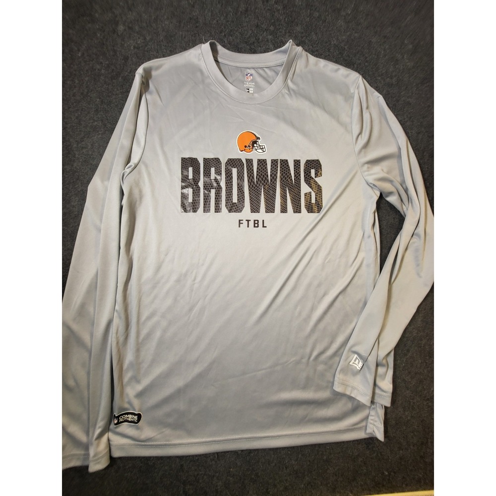 Cleveland Browns NFL Team Apparel Combine Authentic Gray Long Sleeve Shirt